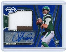 2020 Panini Certified Football Blue Rookie Patch Autograph #239 James Morgan /20