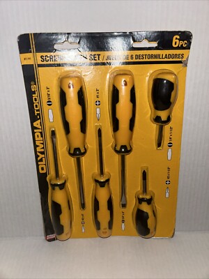 Olympia Tools 6 Pc Phillips & Regular Slotted Screwdriver Set 87141 - NEW