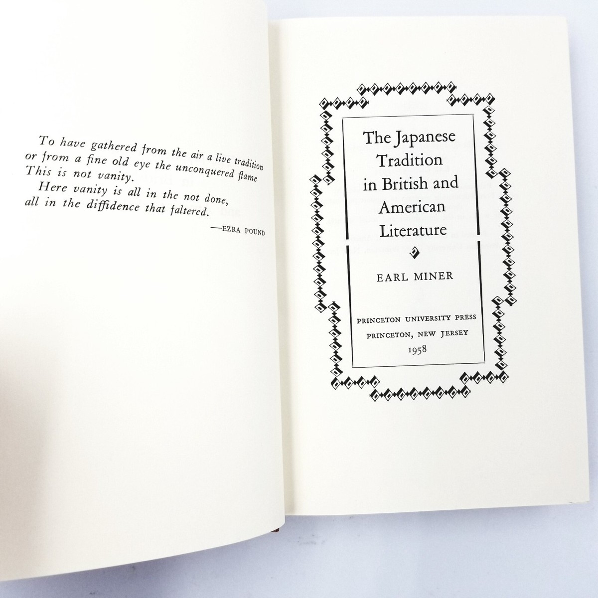 The Japanese Tradition in British and American Literature by Earl