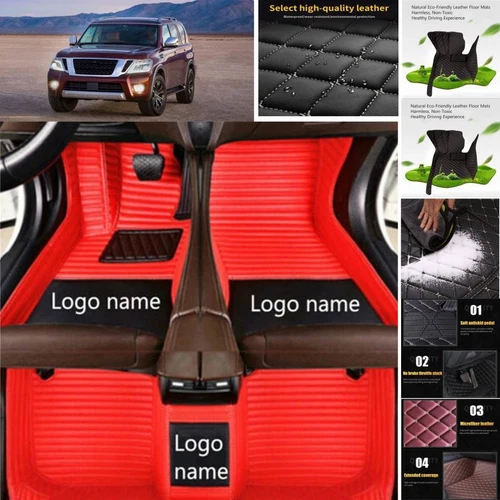 For Acura RL/RLX Car Floor Mats Luxury Custom PU Waterproof Auto Carpets Liners - Picture 15 of 30