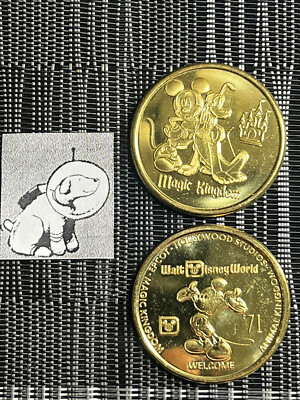 WALT DISNEY WORLD MAGIC KINGDOM PARK MICKEY PLUTO 2024 MEDALLION COIN