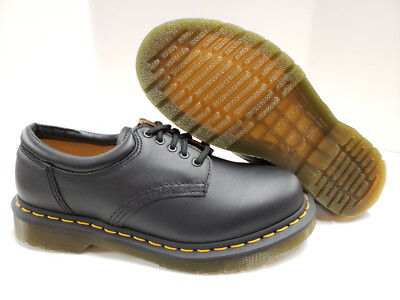 NIB Dr Martens 5 eyelet 8053 Lace-Up Shoes Black Nappa Leather 11849001