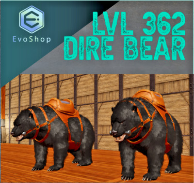 Ark Survival Ascended - 100% imprinted Dire bear with saddle - PvE