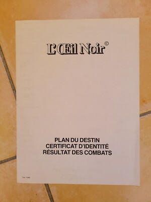 L'ŒIL NOIR - Les Accessoires Du Maître 1984 - Schmidt Jeu De Rôle Et Aventure - Édition Vintage