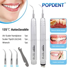 NSK Style Dental Ultrasonic Air Scaler Handpiece Super Sonic 2/4 Holes With Tips