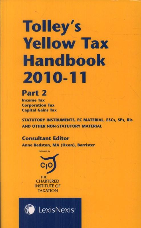 Tolley's Yellow Tax Handbook(Paperback Book)Anne Redston-Lexis Nexis-Good