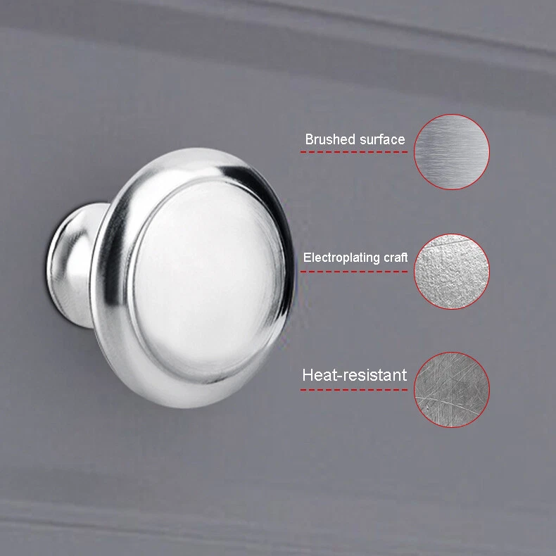 2-24PCS Door Knobs Cabinet Handles Cupboard Drawer Kitchen Stainless Steel DIY - Image 3 of 4