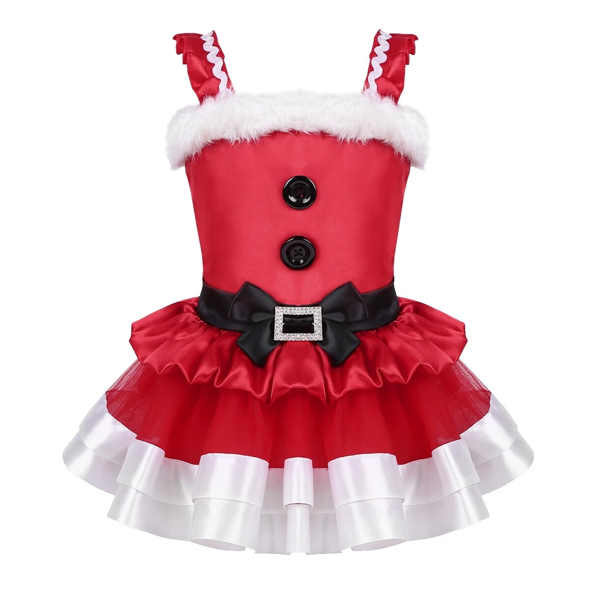Papai Noel vestido de Tutu de inverno para Meninas