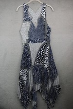 Express Halter Style Pleated Asymmetrical Hem Dress-Size 8-Whimsigoth-New w/o T