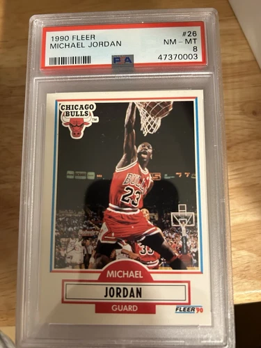 MICHAEL JORDAN 1990 FLEER #26 - PSA 8 NM-MT