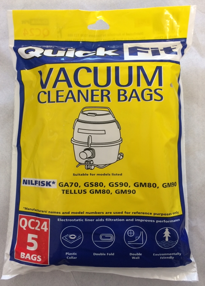 Nilfisk GM80 GS80 GM90 GS90 Tellus Vacuum Bags Pkt 5 eBay