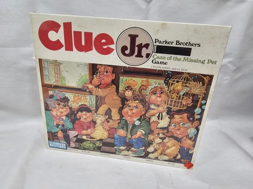 VINTAGE Clue Jr COMPLETE 1989 Case of the Missing Pet Parker Brothers Board Game
