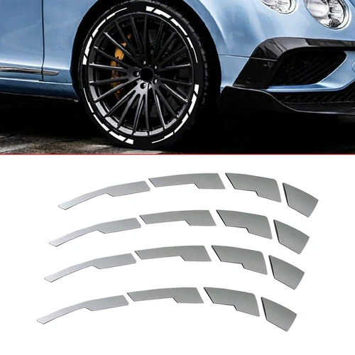 8 Groups White Car Tire Reflective Lettering Sticker Blade Style Decor Decals - Bild 6 von 11