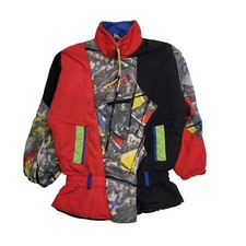 C&a Rodeo Vintage 90's Multicoloured Ski Jacket Womens Uk Size 16