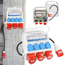 BAUSTROMVERTEILER WANDVERTEILER MIT BALS CEE DOSE KOMPLETT 1x32A 2x16A MIT LS