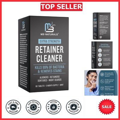 All-in-One Dental Appliance Cleaning Tablets - Optimal 2  Supply - 60 Count