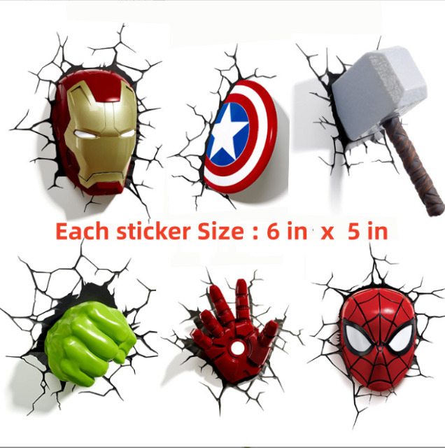 Marvel Avengers Iron Man Spider Man Decal Stickers Auto Car Truck SUV Window