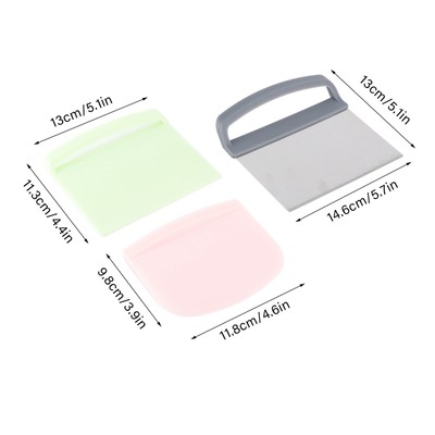 3pcs Dough Scraper Multipurpose Food Grade Safe Dough Cutter For Dough BX