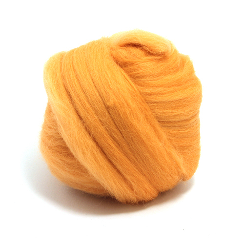 100g Dyed Merino Wool Top Peach Orange Dreads Needle Spinning Felting Roving