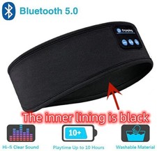 Wireless Bluetooth Sleeping Headphones Headband Thin Soft Elastic Comfortable Mu