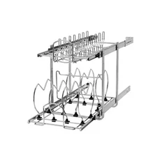 Rev-A-Shelf - 5CW2-1222-CR - 12" Two-Tier Kitchen Cookware Pot and Pan Organizer