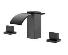 SUMERAIN Modern 8 in. Widespread Double Handle Bathroom Sink Faucet, Matte Black