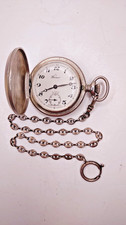 Vintage Perseo 17 Jewel INCABLOC Pocket Watch  Chain, Manual/Wind Up, WORKING