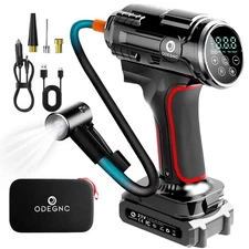 21V 2X Faster, 160PSI Portable Tire Inflator,Dual Power Supply(Black)