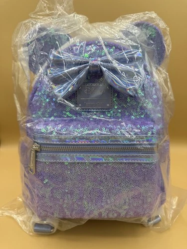 Loungefly - Disney Minnie Mouse Purple Sequin Celebration EXCLUSIVE NWT