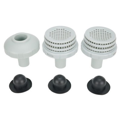 25022E Schwimmbecken Wasserstrahl Anschluss Sets mit Auslass Gitternetz