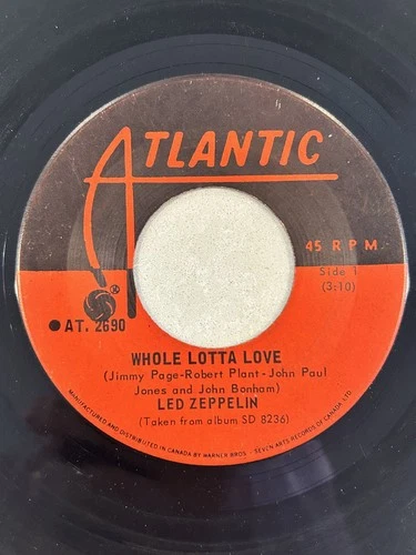 Led Zeppelin – Whole Lotta Love 7" Single 1969 Atlantic Rock 45 RPM
