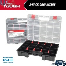 Stackable Organizer 1-Pack W/ 17 Compartments Adjustable Dividers Small Parts US