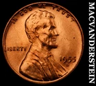 1955-S Lincoln Wheat Cent - Red Choice Gem Brilliant Unc  No Reserve  #i5145