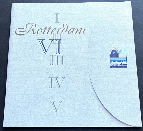 RARE!  Holland America Line / Fincantieri - Rotterdam VI Cruise Ship Brochure