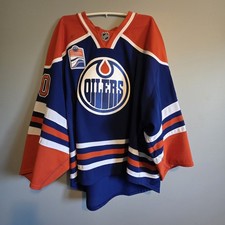 Jonas Gustavsson Edmonton Oilers Game-Used Jersey Size 58G