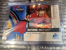 2025-26 SP Game Used Josh Morrissey 4 Nations Face Off Fabrics Canada Auto SP