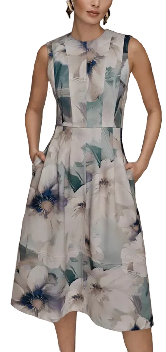 sequin 90s dress Satin Midi A Line Halter Dress main image 1