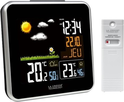 La Crosse Technology WS6821A Farb Wetterstation mit Temperatur und Luftfeuchte