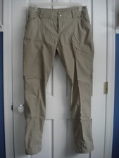 WOMENS DULUTH TRADING DRY ON THE FLY STRETCH SLIM LEG PANTS TAN 12X33 EXCELLENT
