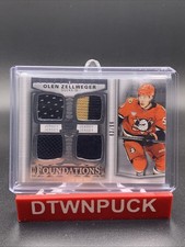 2024-25 UD The Cup Foundations Quad Jerseys Olen Zellweger /99 #F-OZ Anaheim