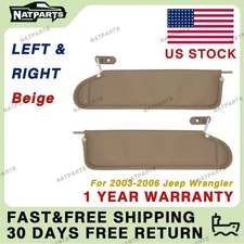 Pair Sun Visor W/O Light Fits for03-06JeepWrangler 5HD811X9AC 5HD801X9AC