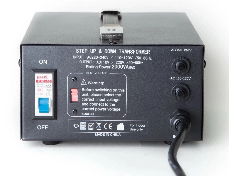 ELC T-2000 Watt Voltage Converter Transformer Step Up/Down 110v to 220v to 110v - Image 2 of 4