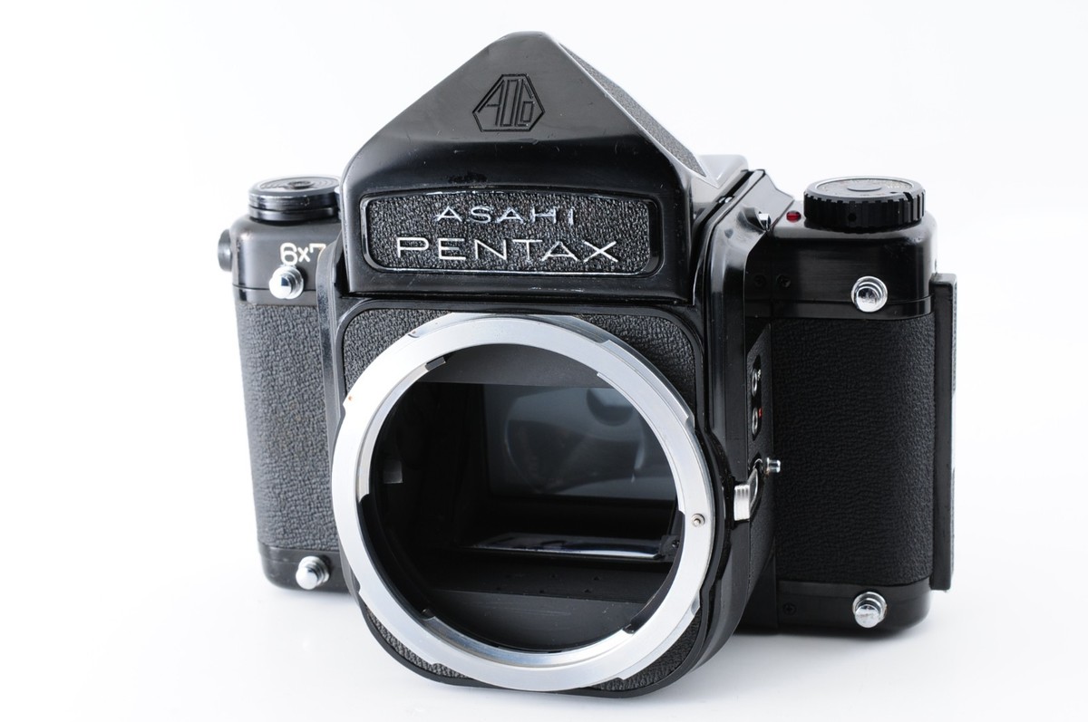 フィルムカメラ Pentax 6x7 105mm f2.4 Exc+5] Pentax 6x7 67 Eye Level Film Camera Takumar 105mm F2.4 Lens