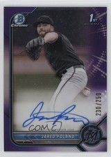 2022 Bowman Draft Chrome Pick Purple Refractor 230/250 Jared Poland Auto 2f9