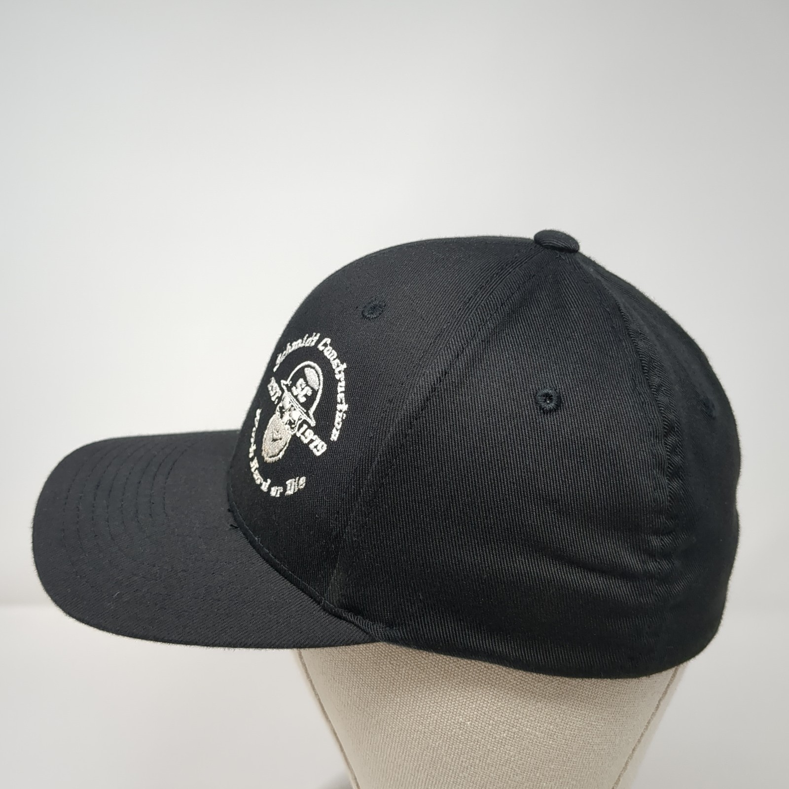 Schmidt Construction Fitted Hat Black Medium Embr… - image 3