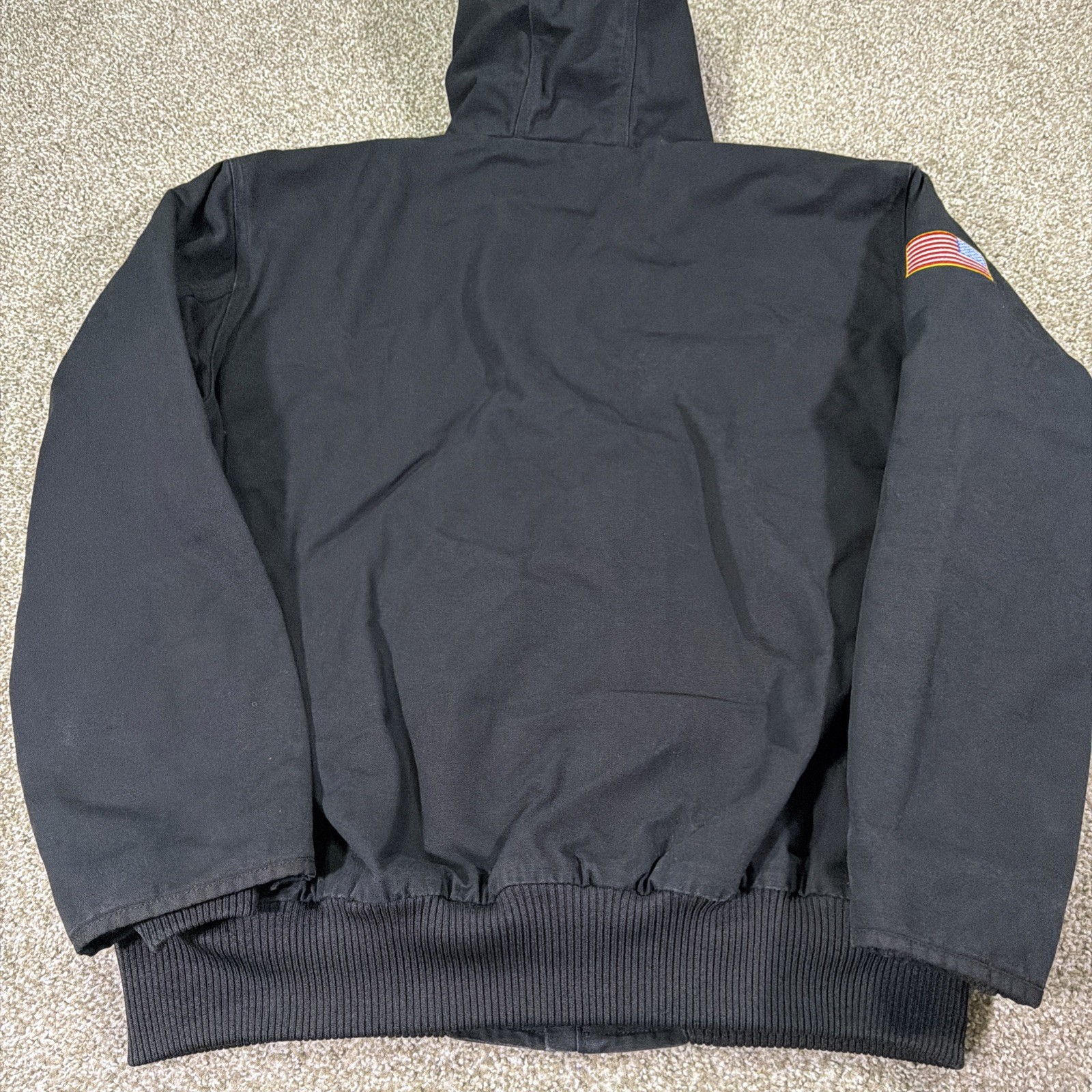 Black Loose Fit Carhartt Jacket Hooded Size 2XL J130 3M Thinsulate thumbnail 9