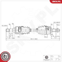 Antriebswelle Esen SKV 40SKV356 FüR Ford KA RU8 Fiat 500 312AXA1A 312CXA1A LPG