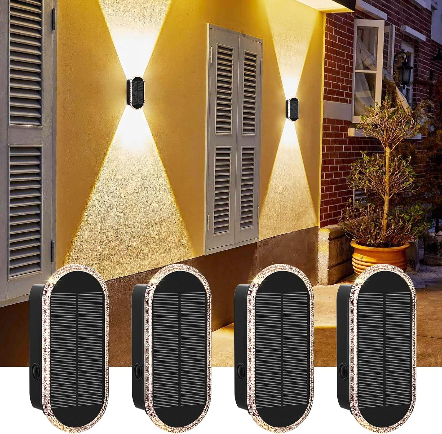 Applique Solare LED Esterno IP65 - Luce Sopra e Sotto Alta Resa