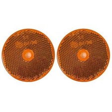 Class A 2" Round Reflector with Center Mounting Hole - Red/Amber/White 2x Amber