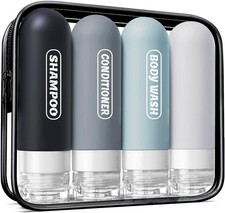 Pre-printed Silicone Travel Bottles for Toiletries 3oz